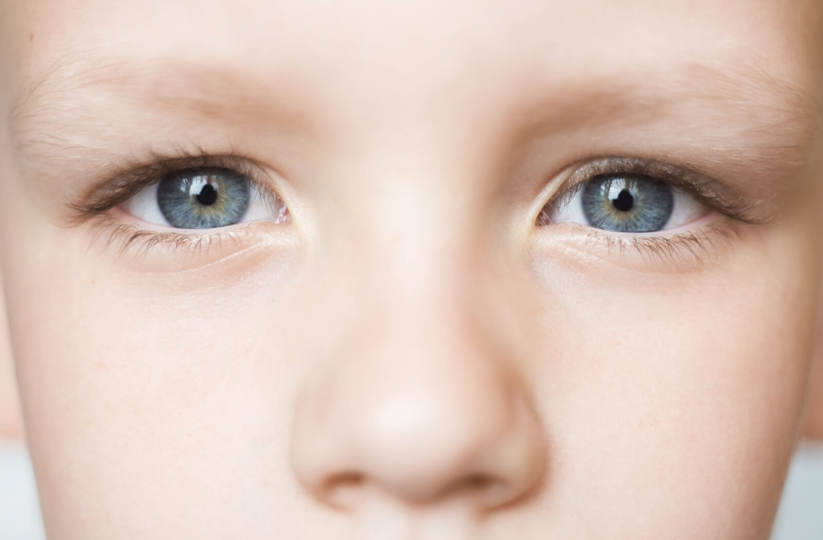 Close-up of a young child's eyes